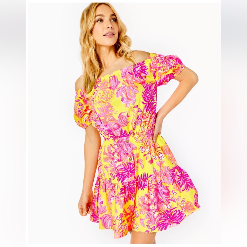 NWT Lilly Pulitzer Jesiba off-the-shoulder romper / dress